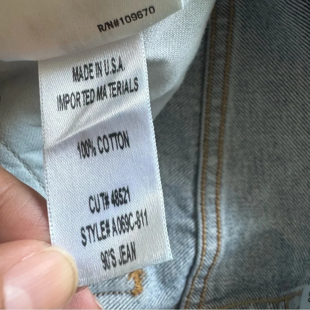 Agolde 90s Jeans Distressed Mid-Rise Button Fly Jeans size 25 - Picture 10 of 11